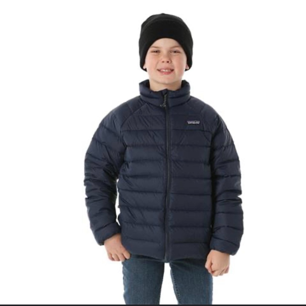 Unisex Patagonia Navy Blue Puffer Jacket Coat Size 14 XL